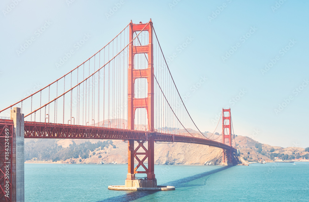 Retro toned picture of the Golden Gate Bridge, San Francisco, USA. Retro toned picture of the Golden Gate Bridge, San Francisco, USA.