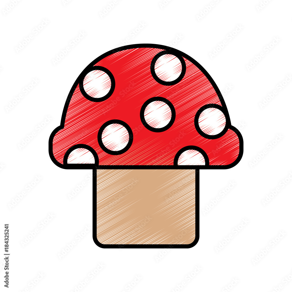 Obraz premium video game mushroom entertaining element play vector illustration drawing