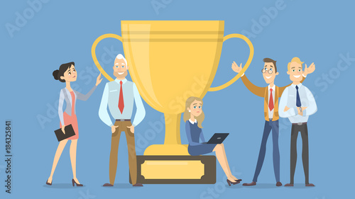 Business people winners.