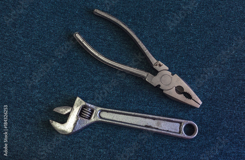 metalwork tools, repair tools close-up.