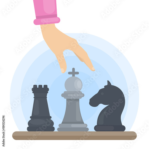 Woman playing chess.