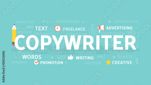 Copywriter concept illustration.