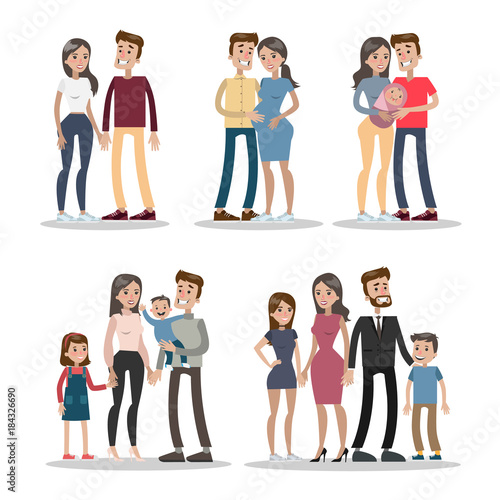 Couple life stages.