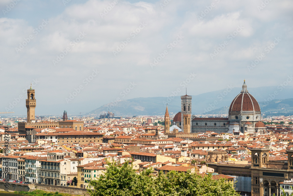 Summer Florence downtown cityscape