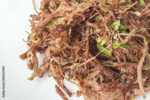 Dried meat shredded  typical brazilian food