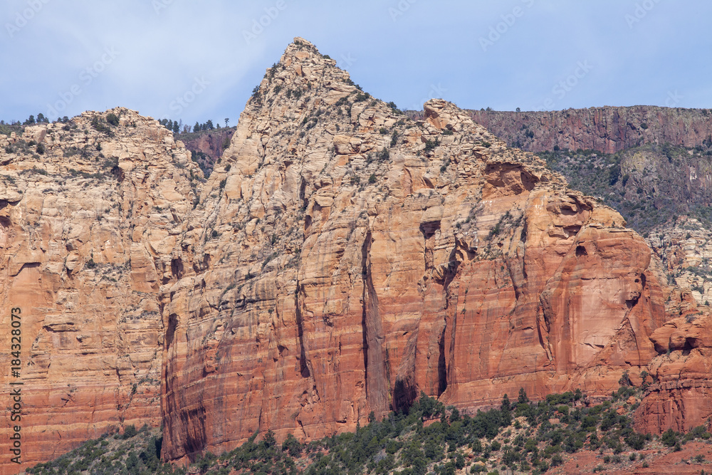 The multi layered mountain tops in Sedona