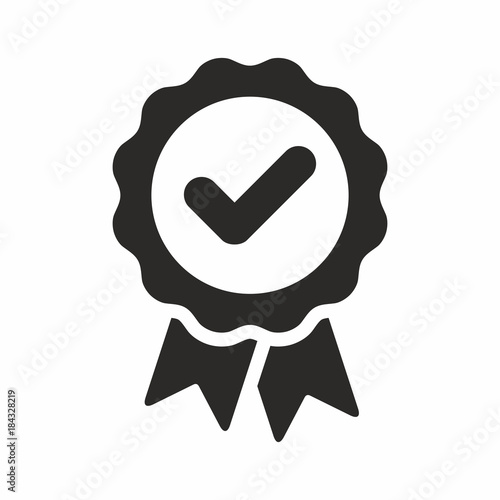 Approval check vector icon photo