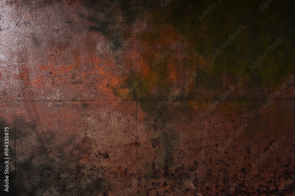 Dark surface with rusty places