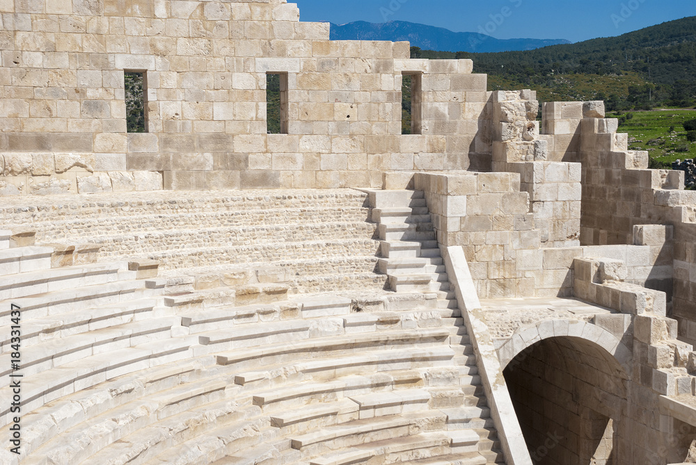 Amphitheater in the ancient city of Patara. Turkey, Mugla Province