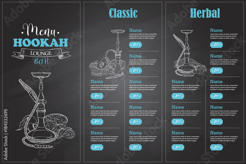 Vector color menu design