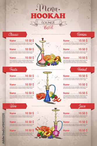 Vector vertical color menu design