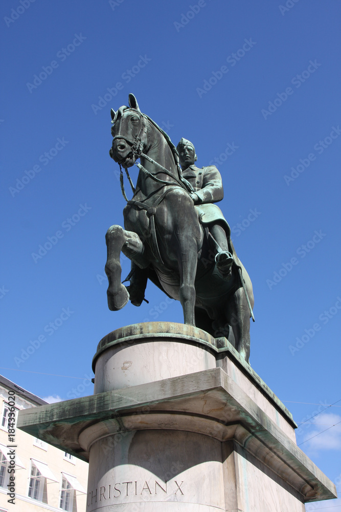 Equestrian Statue of King Christian X in Copenhagen