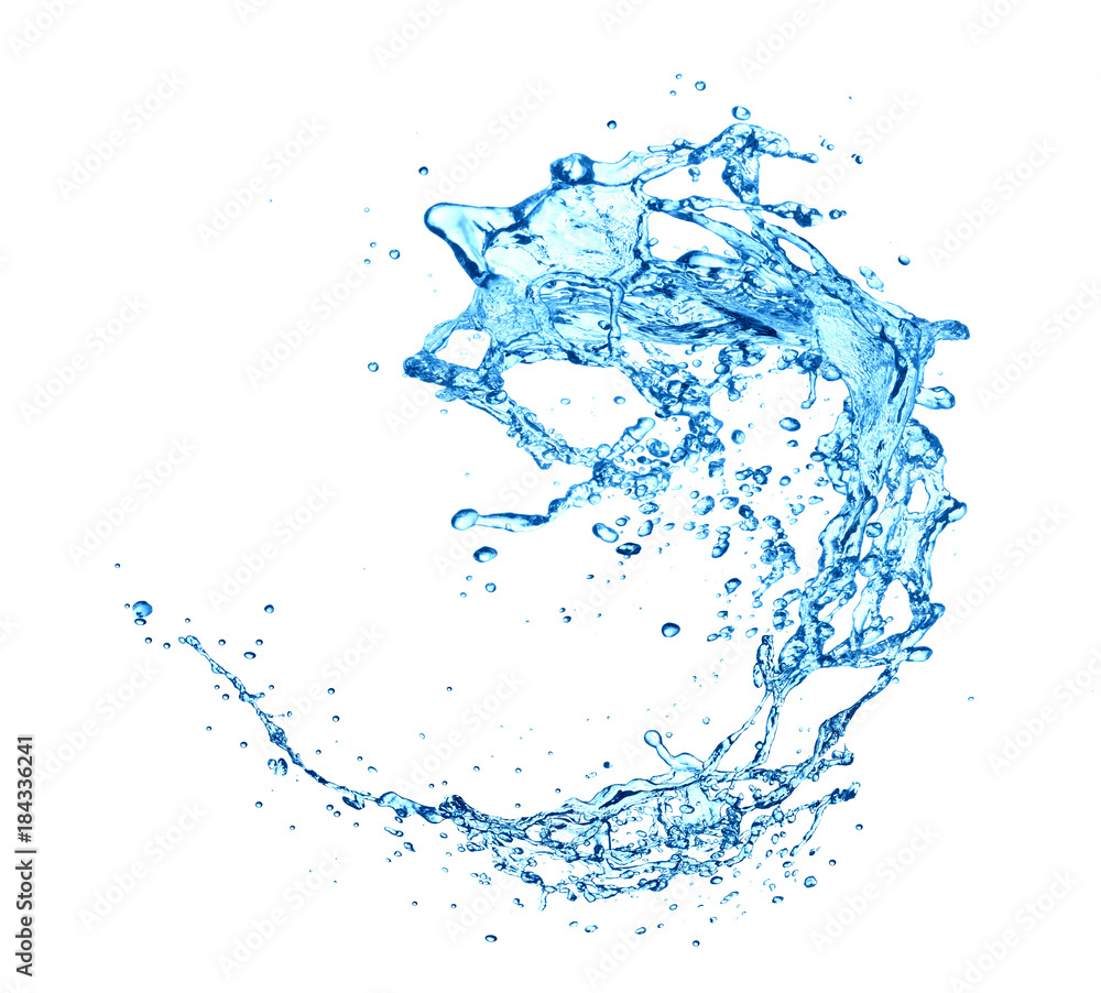 water splash isolated on white background water splash isolated on white background
