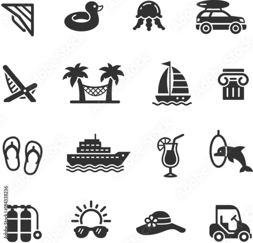 Holiday and Summer icons