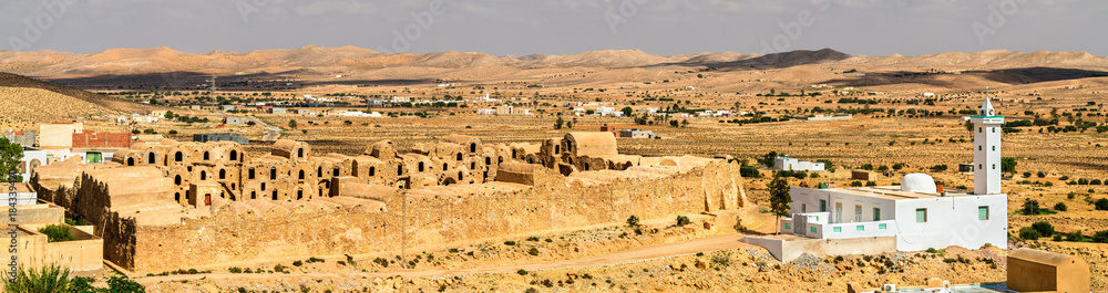 View of Ksar Ouled Abdelwahed at Ksour Jlidet village in South Tunisia