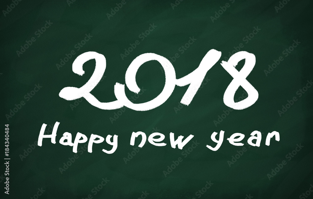 Obraz premium 2018 Happy new year