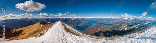 Panoramic view of Lake Como as seen from Monte San Primo