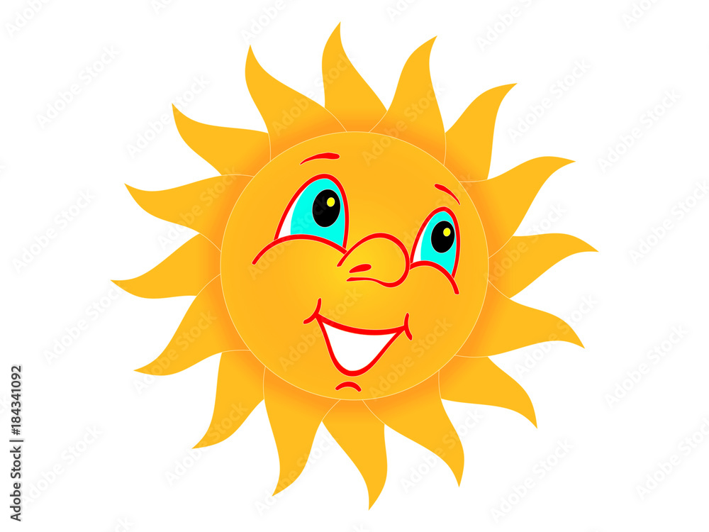 Symbol of the sun on a white background Symbol of the sun on a white background