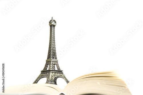 Eiffel tower with book