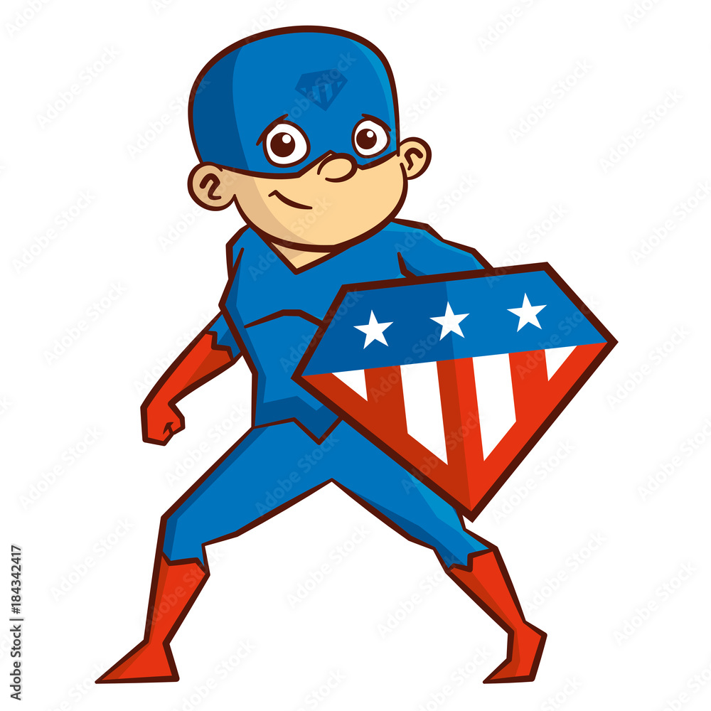 Superhero boy Cartoon character Superhero boy Cartoon character