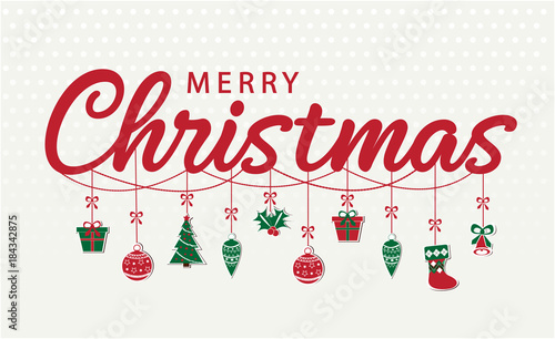 Merry Christmas greeting card or background. vector illustration.