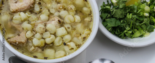 Food for the soul, a New Mexico tradition, Pazole with green Chile 