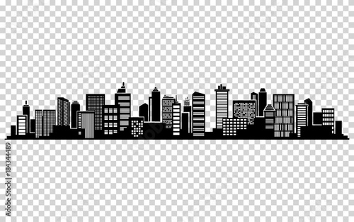 Vector city silhouette