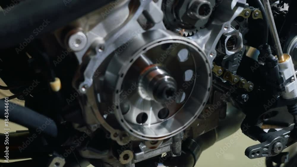 Close-up of dissasembling engine of motorcycle Close-up of dissasembling engine of motorcycle
