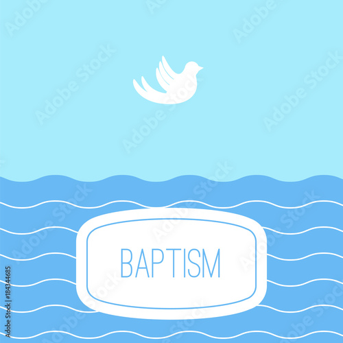 beach baptism invitation template