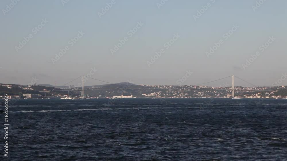 Istanbul bridge fast shooting style with Europe and Asia concept Istanbul bridge fast shooting style with Europe and Asia concept