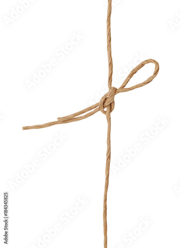 A mail knot wrapping on white