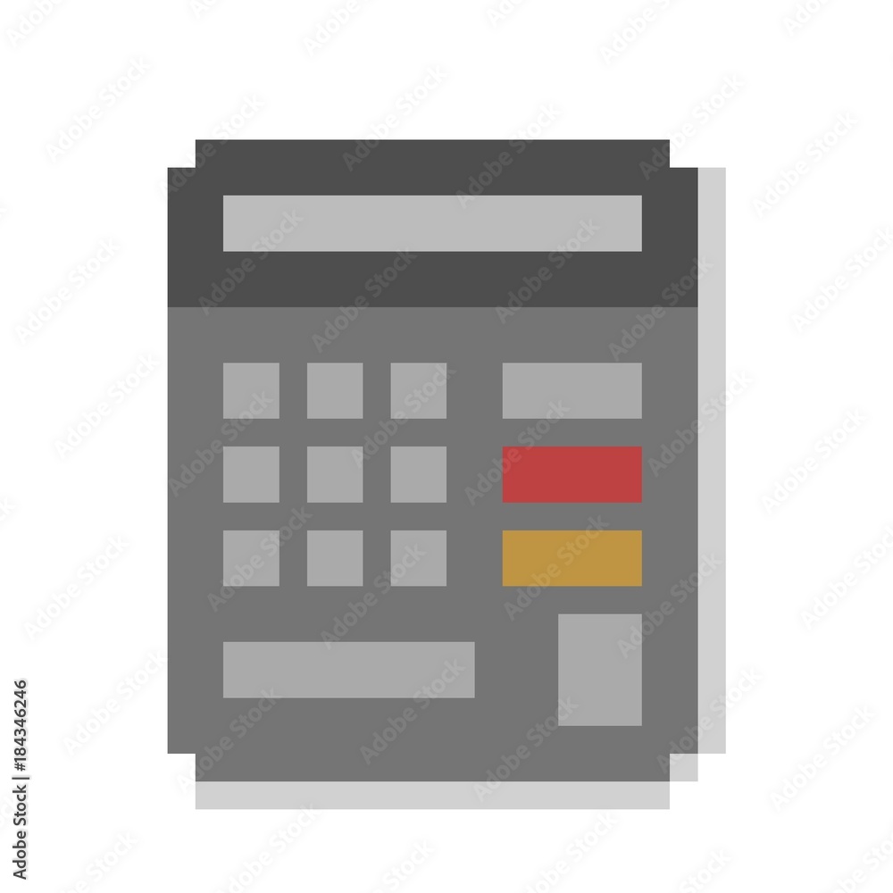 calculator pixel art icon Stock Illustration | Adobe Stock