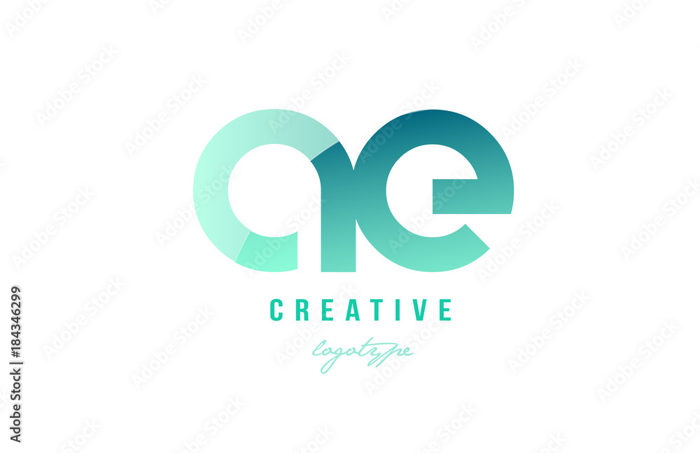 green gradient pastel modern ae a e alphabet letter logo combination icon design green gradient pastel modern ae a e alphabet letter logo combination icon design