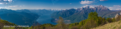 Lake Como as seen from hikitg trail to Corni di Canzo