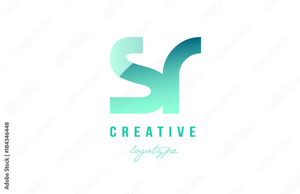 green gradient pastel modern sr s r alphabet letter logo combination icon design green gradient pastel modern sr s r alphabet letter logo combination icon design
