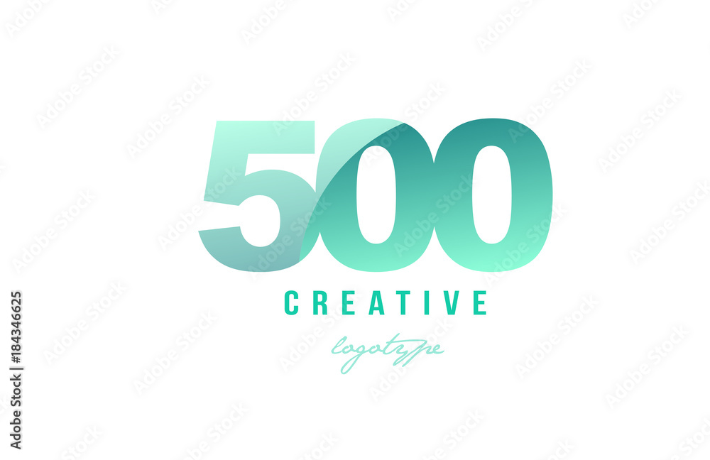 500 green pastel gradient number numeral digit logo icon design 500 green pastel gradient number numeral digit logo icon design