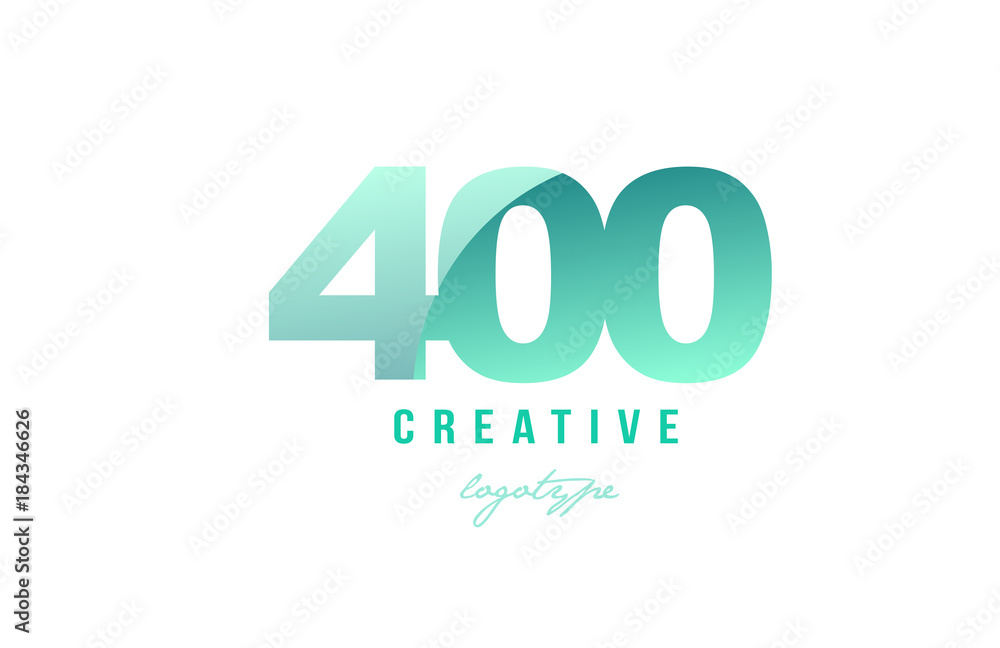 400 green pastel gradient number numeral digit logo icon design 400 green pastel gradient number numeral digit logo icon design