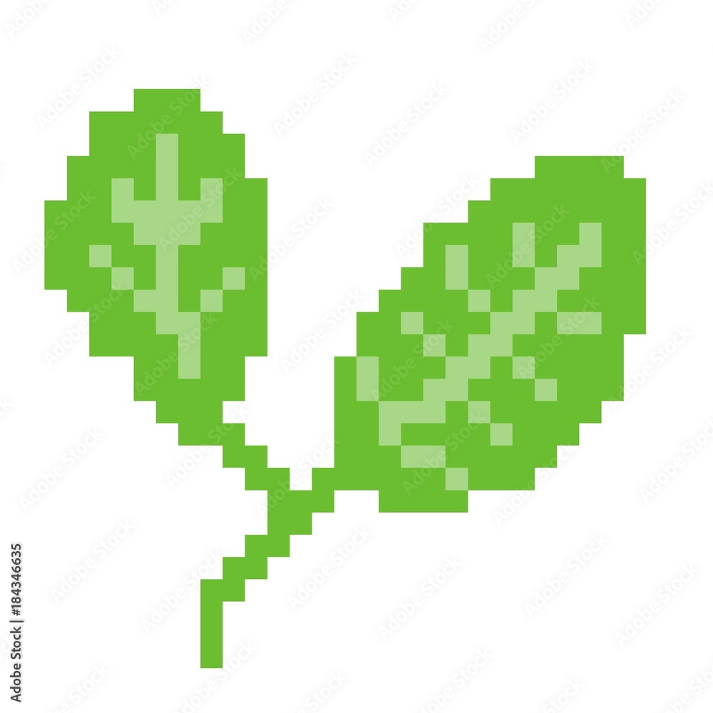 plant pixel art icon simple