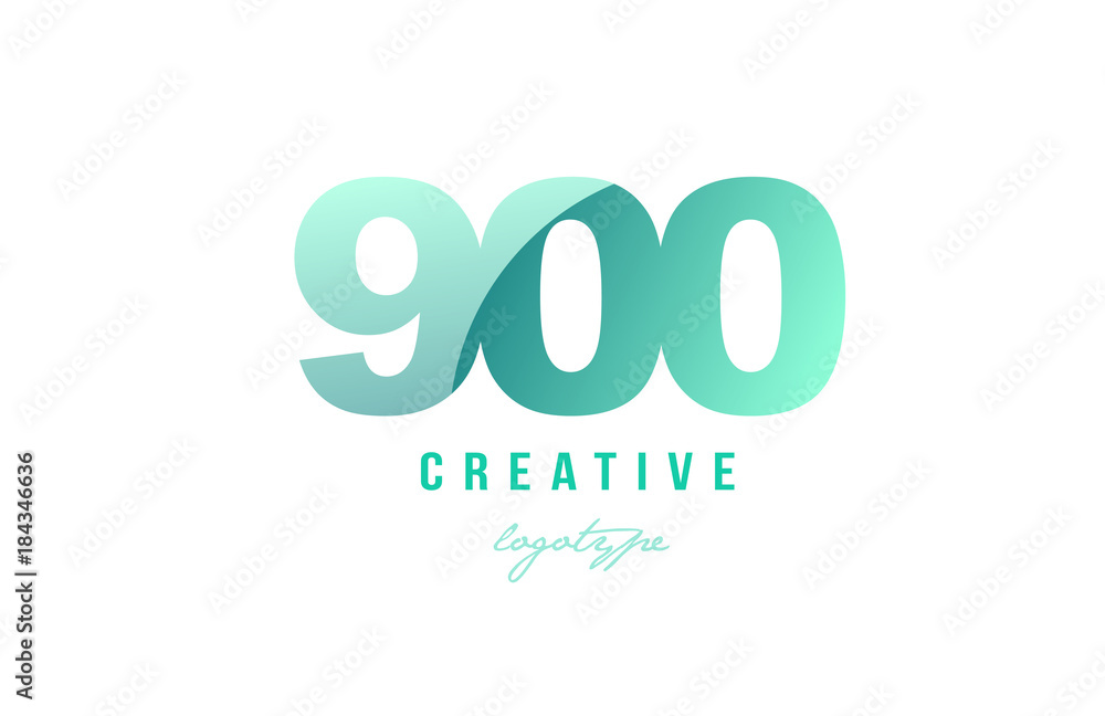 900 green pastel gradient number numeral digit logo icon design 900 green pastel gradient number numeral digit logo icon design