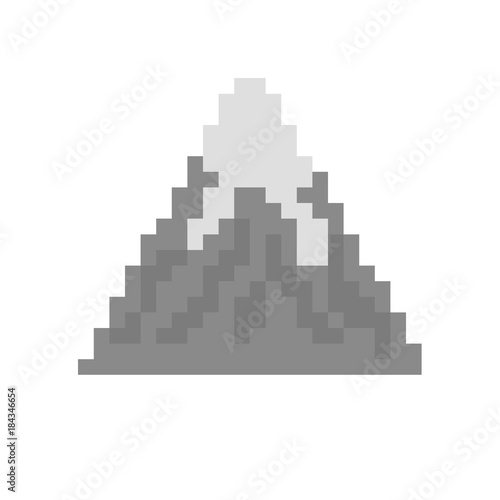 mountain pixel art icon