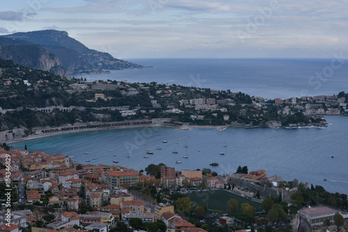 Attractions and architecture of the resort town of the azure coast of France Villefranche