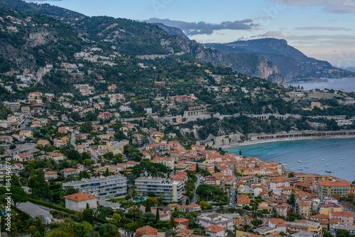 Attractions and architecture of the resort town of the azure coast of France Villefranche © nikolas