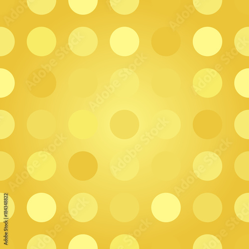 Polka dots gold pattern illustration