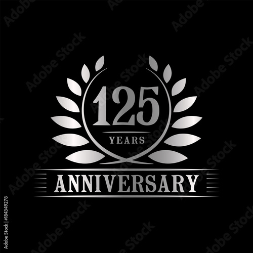 125 years anniversary logo template. 