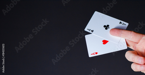 aces in hand, game with cards