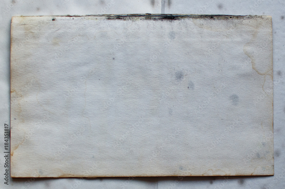 sheet of old paper with stains of mold and stains pattern