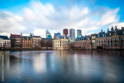 Beautiful view of The Hague at sunset, Netherlands, Europe photo