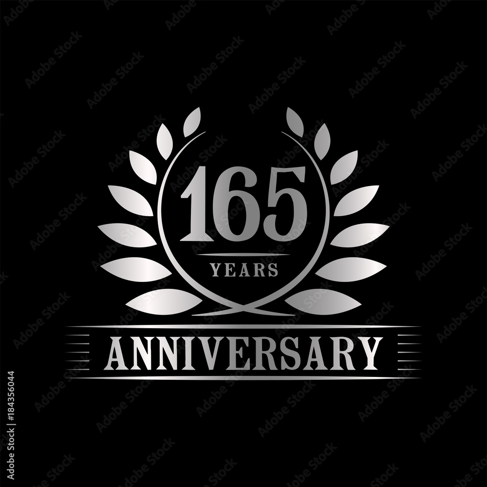 165 years design template. Anniversary vector and illustration template.
165 years design template. Anniversary vector and illustration template.