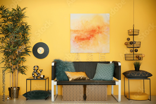 Modern room interior with s...