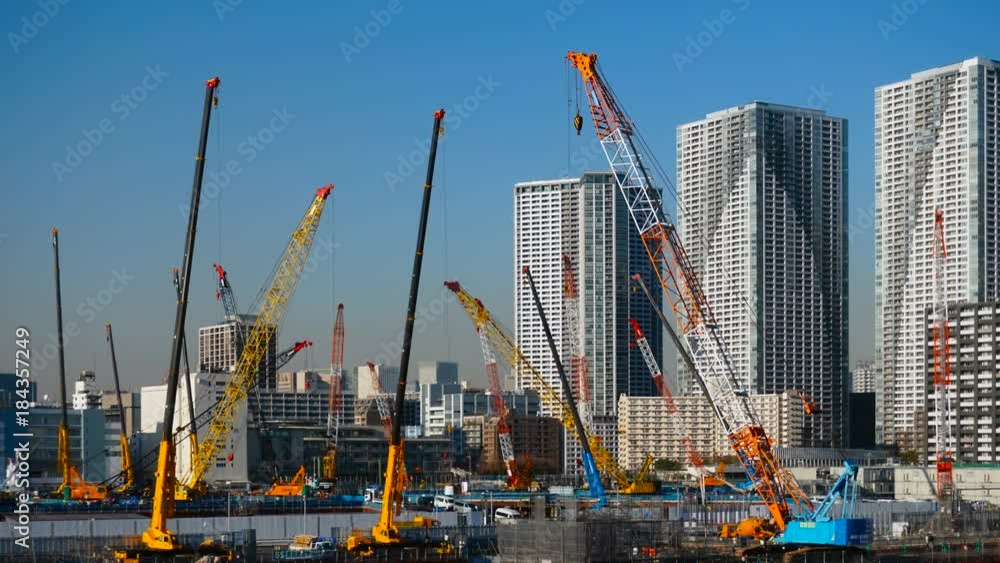 東京 大規模建設現場 タイムラプス 4k 東京 大規模建設現場 タイムラプス 4k